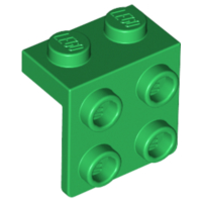 Plaat, Hoek 1x2 - 2x2 Green